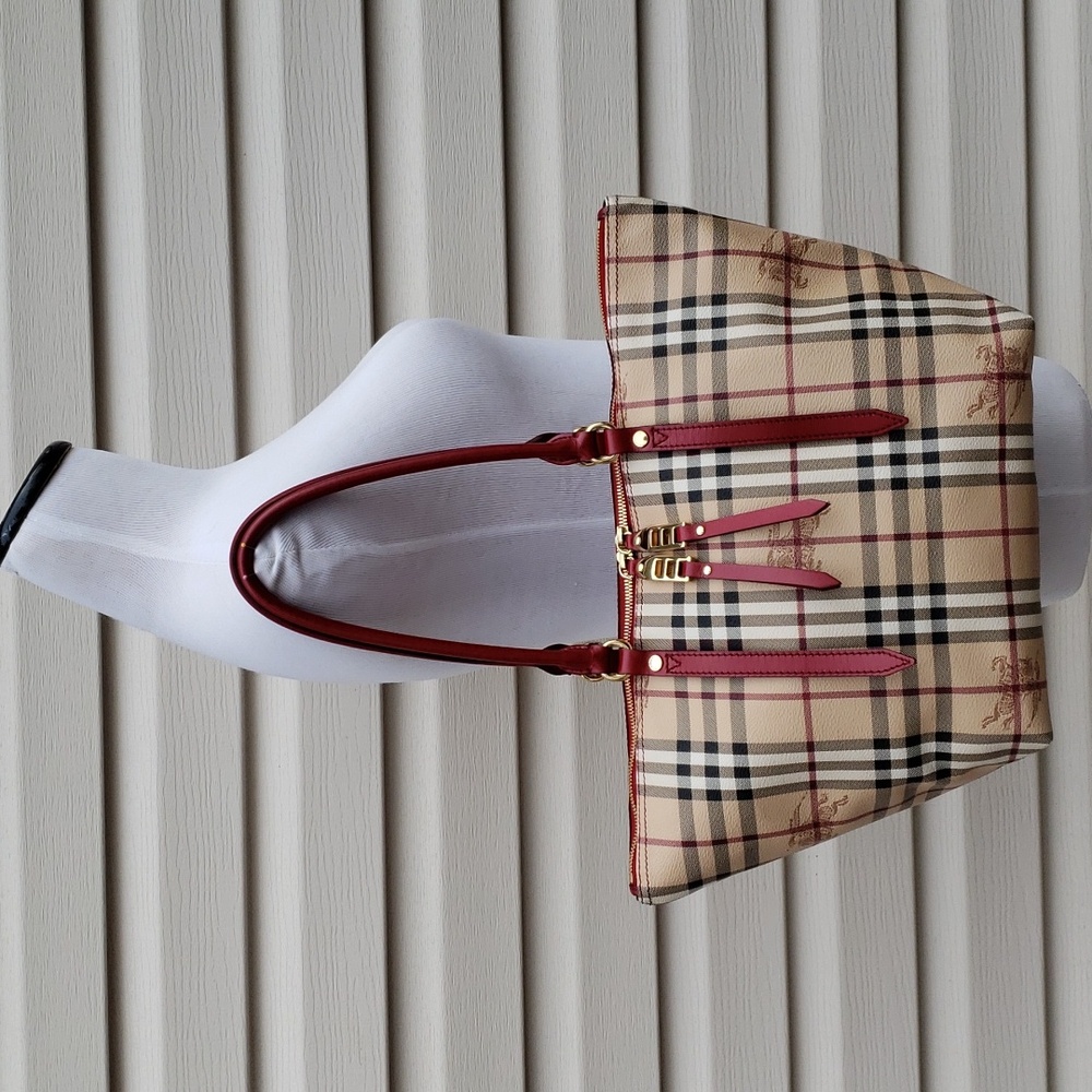 BURBERRY HAYMARKET CHECK SALISBURY TOTE BAG